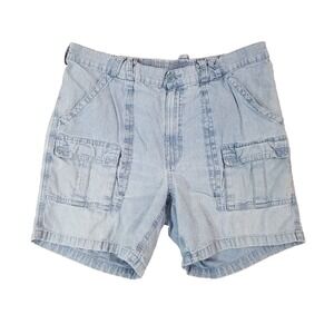 Weekender cargo hiking shorts men's 38x7 blue denim comfort waist outdoor retro